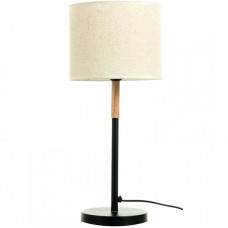 Πορτατίφ 1xE27 230V Μαύρο Μεταλλικό με Ξύλο 3453-BL